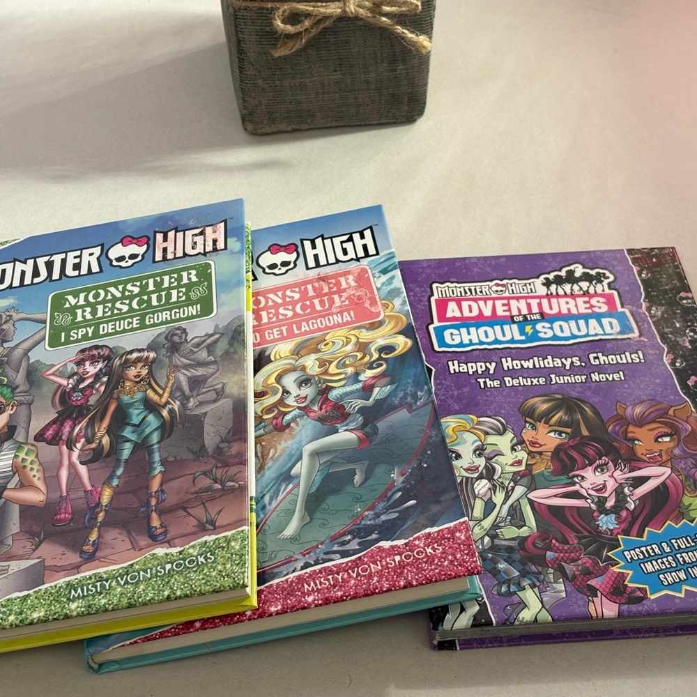 Monster High Book Set - Green, Blue, Purple Covers